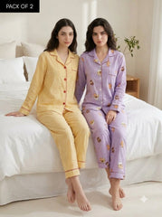 Sunshine & Lavender Pajama Duo – Pack of 2