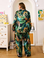 Wild Tropics Satin Pajama Set