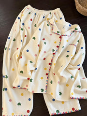 Playful Hearts & Dots Pajama Duo – Pack of 2