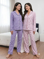 Lavender & Blush Gingham Pajama Duo – Pack of 2