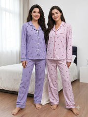 Lavender & Blush Gingham Pajama Duo – Pack of 2