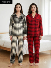 Harlequin & Red Tartan Pajama Duo – Pack of 2
