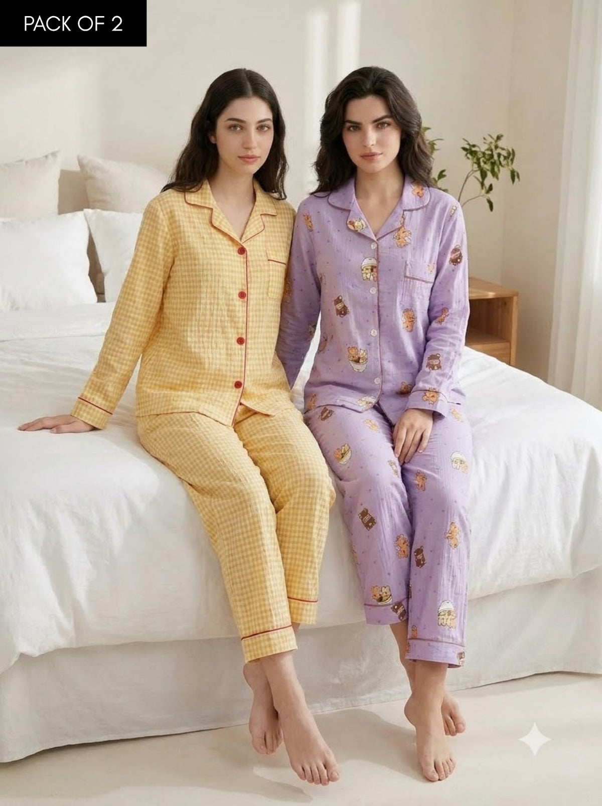 Sunshine & Lavender Pajama Duo – Pack of 2