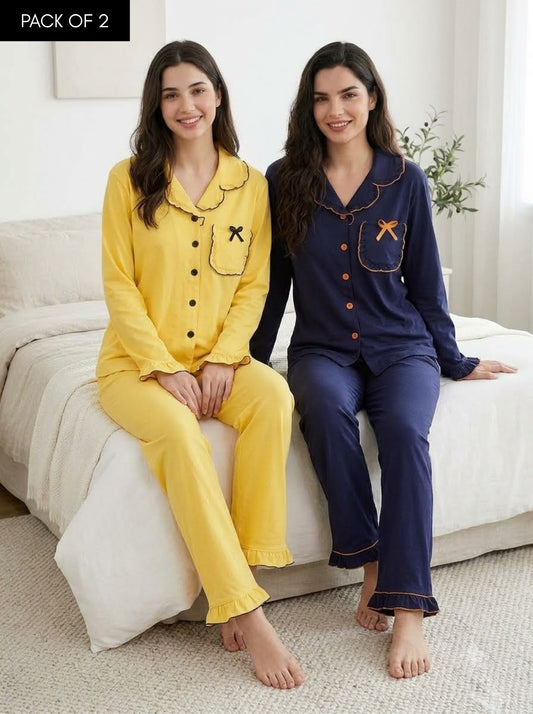 Sunny & Midnight Comfort Pajama Duo – Pack of 2