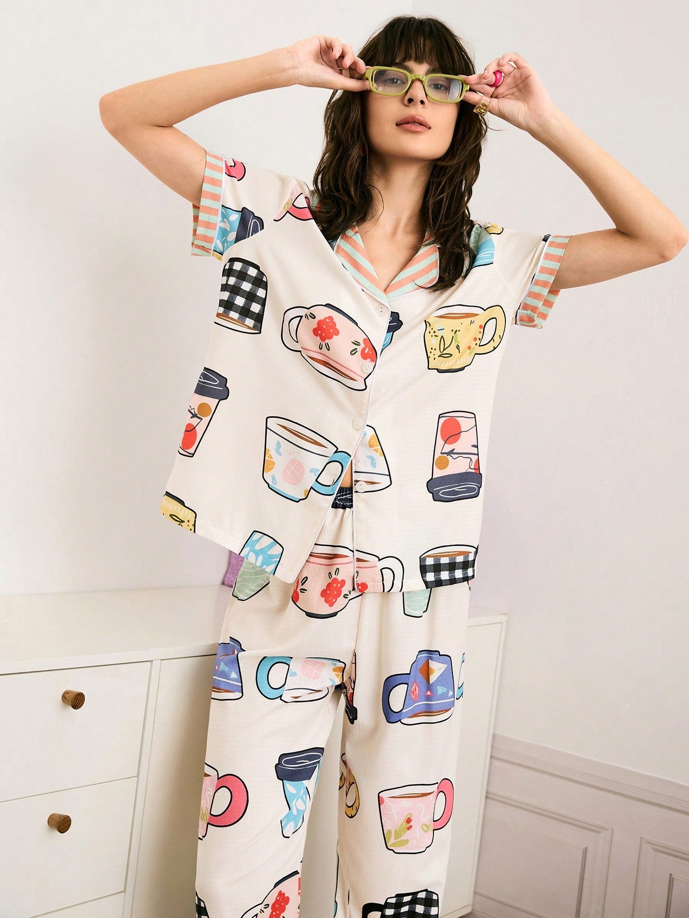 Sunday Brunch Satin Pajama Set