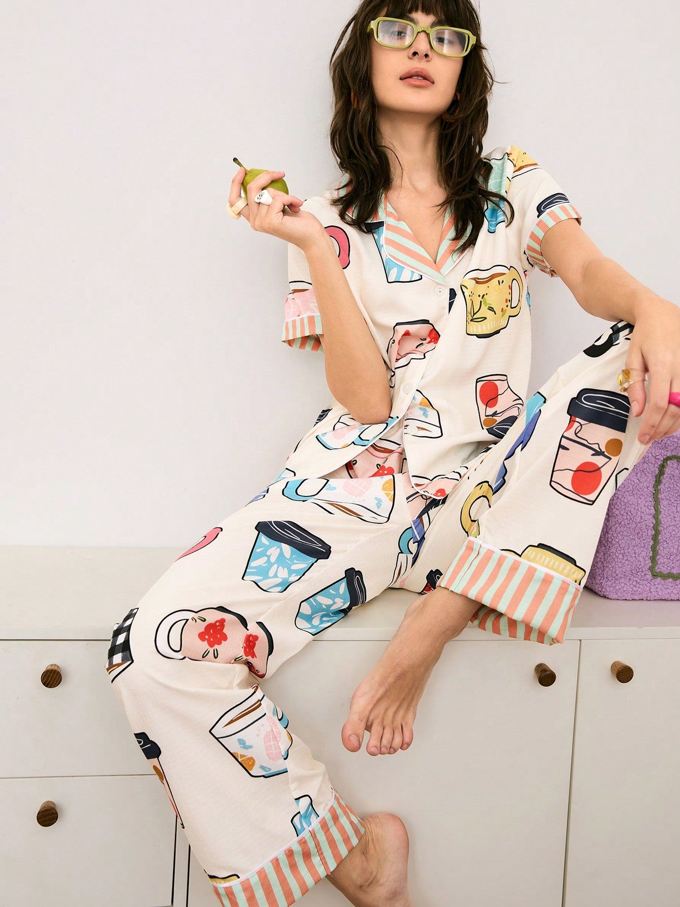 Sunday Brunch Satin Pajama Set