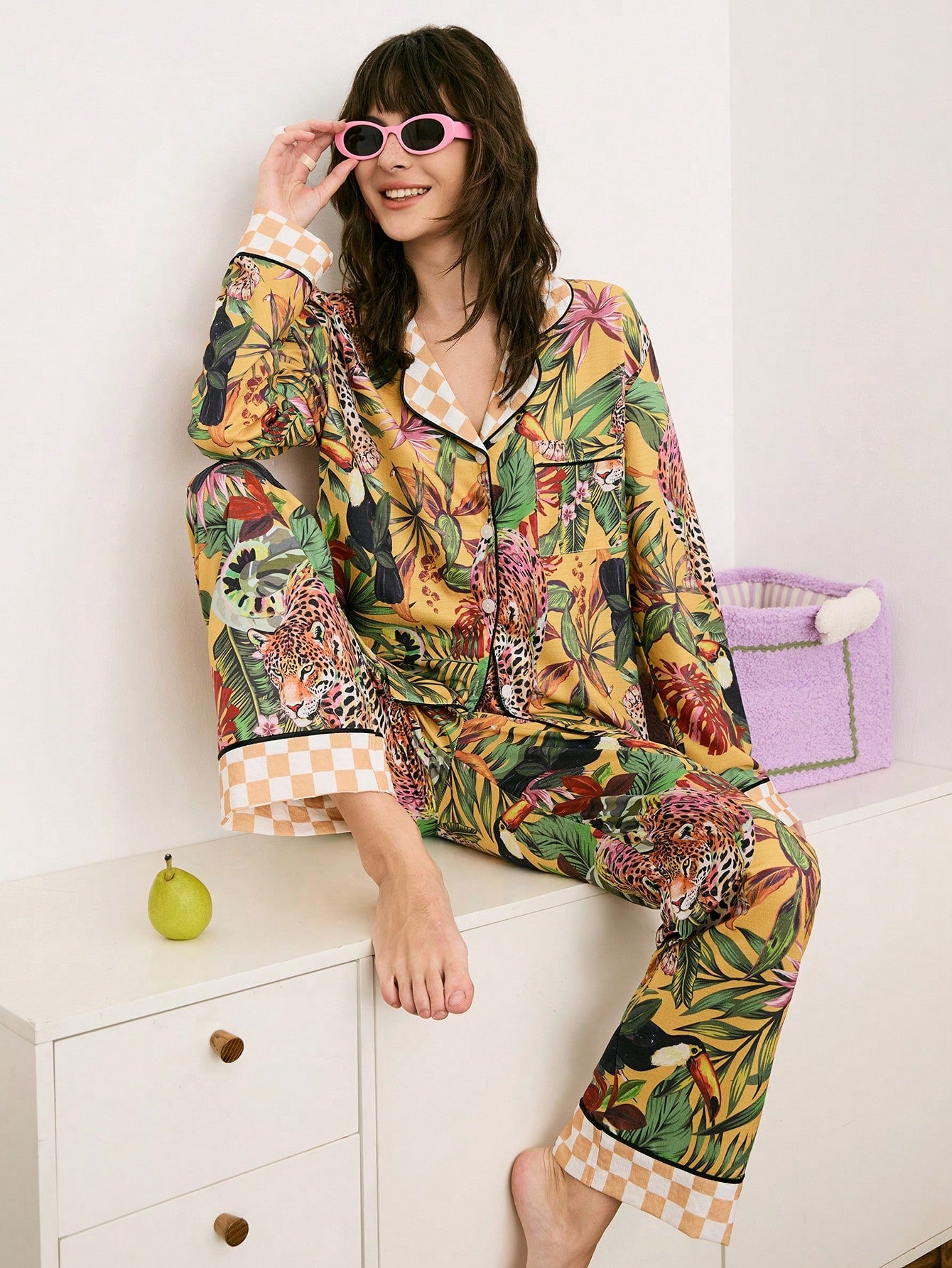 Jungle Muse Satin Pajama Set