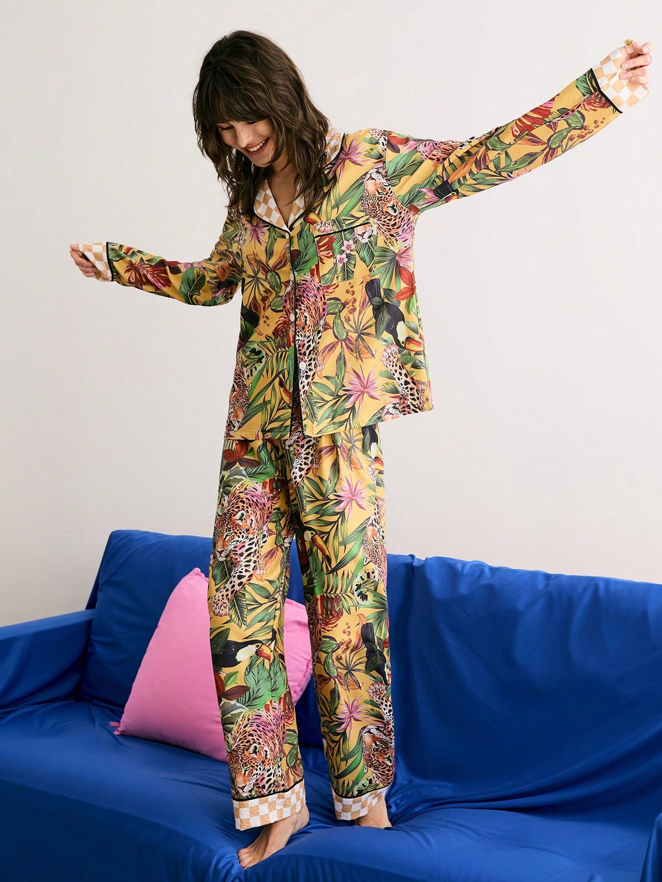 Jungle Muse Satin Pajama Set