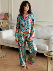 Garden Story Satin Pajama Set
