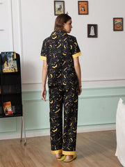 Midnight Pumpkin Halloween Satin Pajama Set