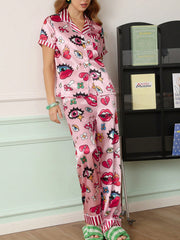 Sweetheart Pop Satin Pajama Set