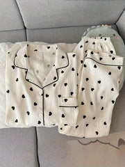Playful Hearts & Dots Pajama Duo – Pack of 2