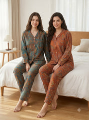 Heritage Floral Print Pajama Duo – Pack of 2